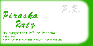 piroska ratz business card
